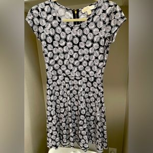 Michael Kors Black & White Palm Leaf sundress